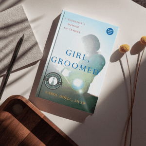Carol Odell's Book - Girl, Groomed with floral background